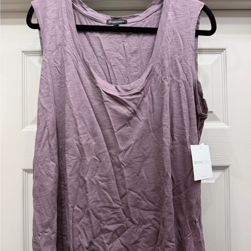 Beyond Yoga Relaxed Scoop Neck Tank in Dusty Mauve
